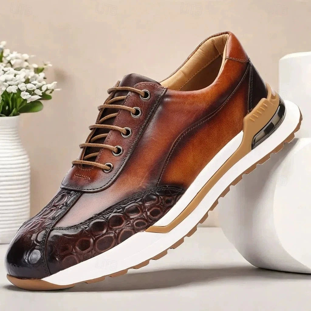 Sneakers en cuir à lacets pour homme – CLEVI Paris