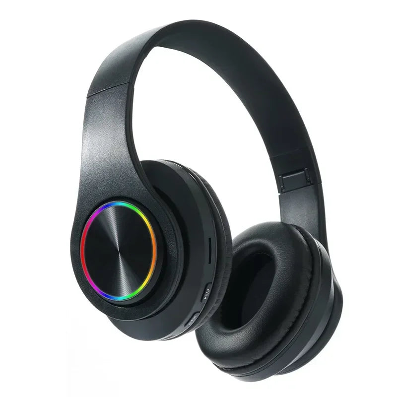 Casque Bluetooth Pliable LED RGB FM & Carte TF – CLEVI Paris