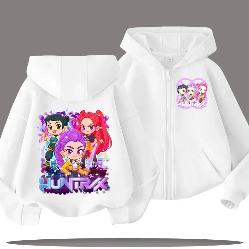 Sweat à capuche enfant zippé imprimé – CLEVI Paris