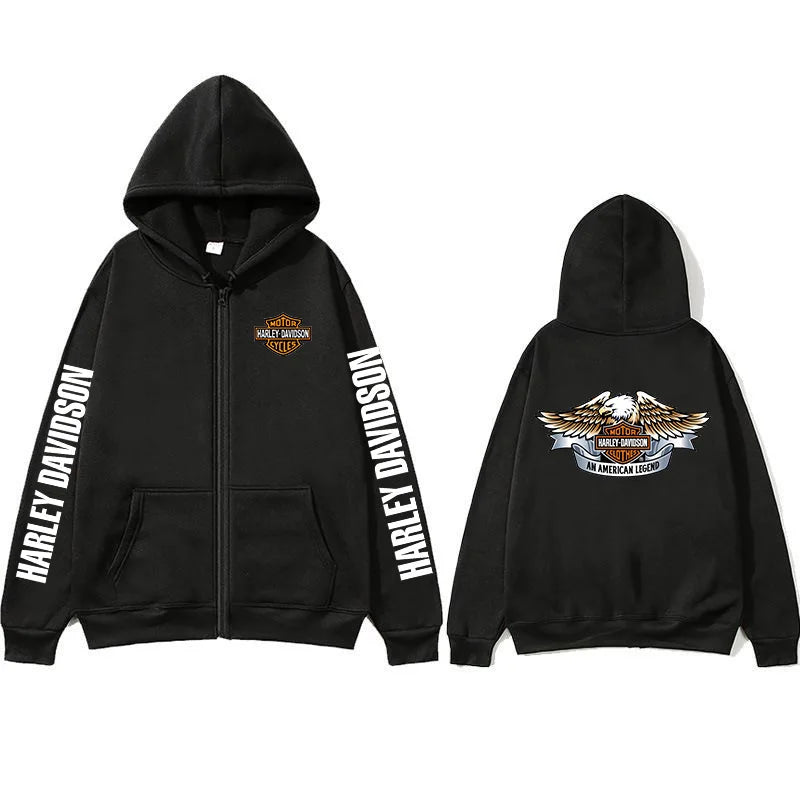 Sweatshirt Zippé à Capuche Harley Davidson – CLEVI Paris