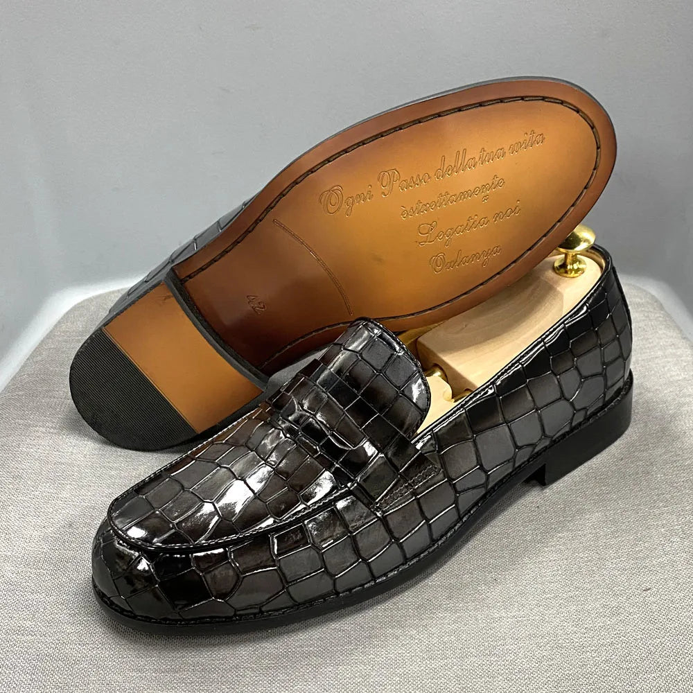 Mocassins penny homme en cuir – CLEVI Paris