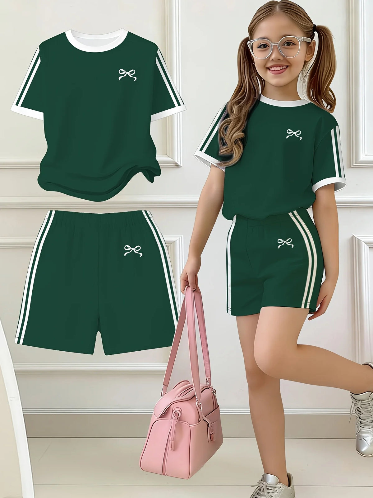Ensemble enfant t-shirt et short imprimé – CLEVI Paris