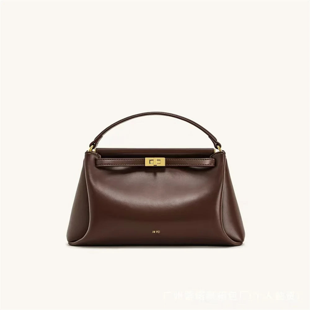 Sac à Bandoulière Femme Cuir Véritable Fermeture Clip 5 Coloris – CLEVI Paris
