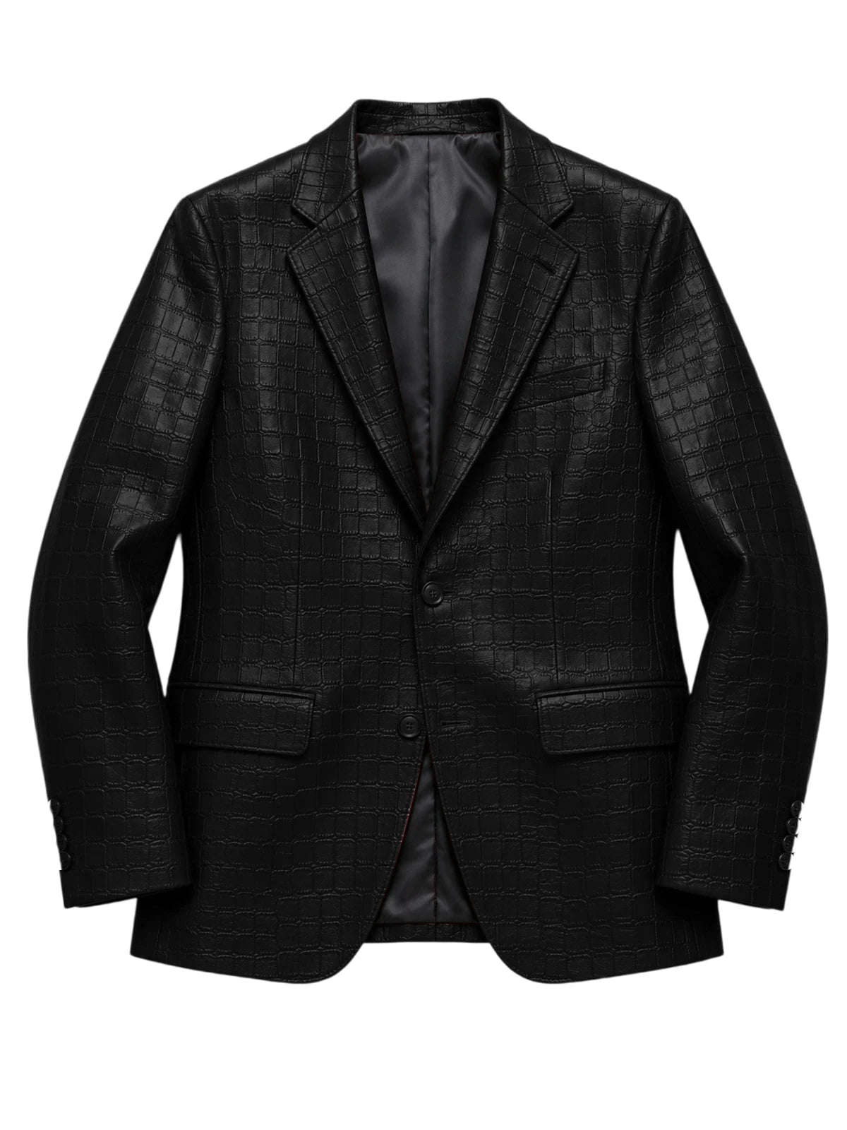 Blazer homme simili cuir crocodile à 2 boutons – CLEVI Paris