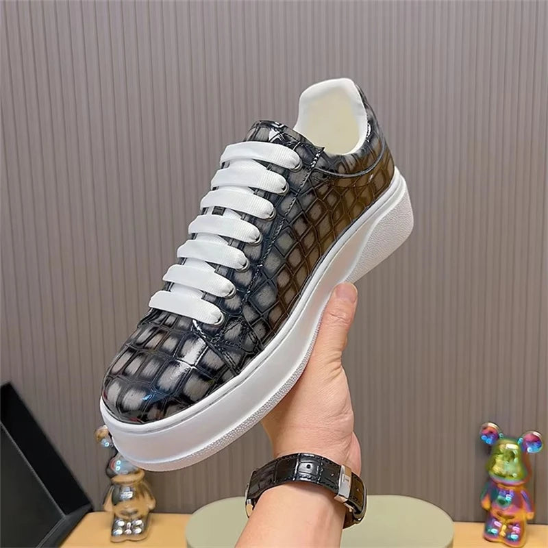 Sneakers basses homme à semelle épaisse – CLEVI Paris
