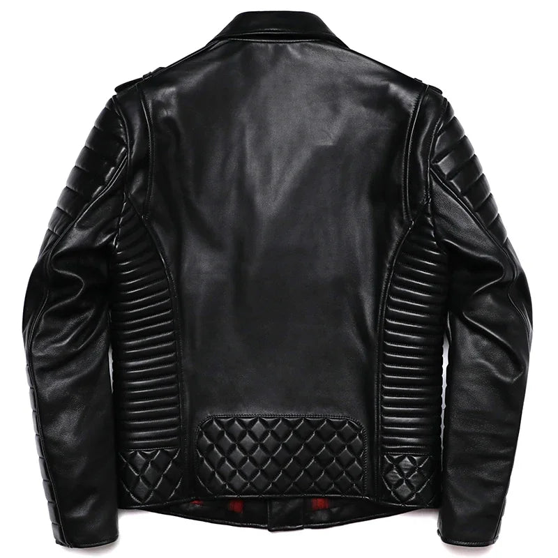 Blouson homme cuir de mouton noir zippé – CLEVI Paris