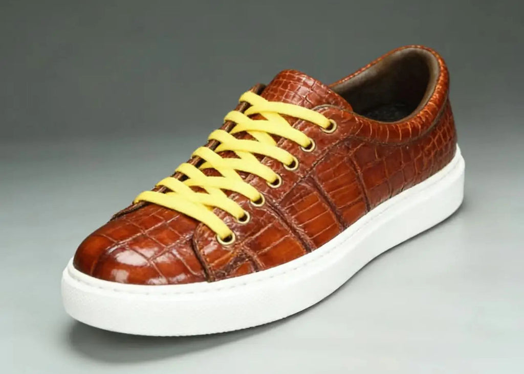 Sneakers basses homme brunes à lacets – CLEVI Paris