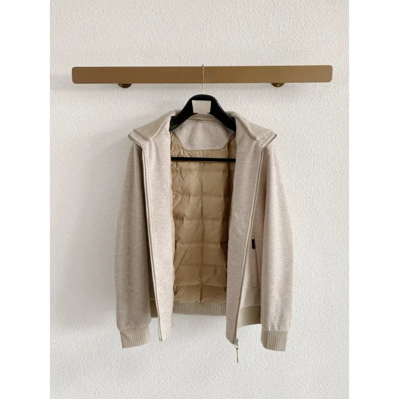 Veste homme d’hiver zippée à double col – CLEVI Paris