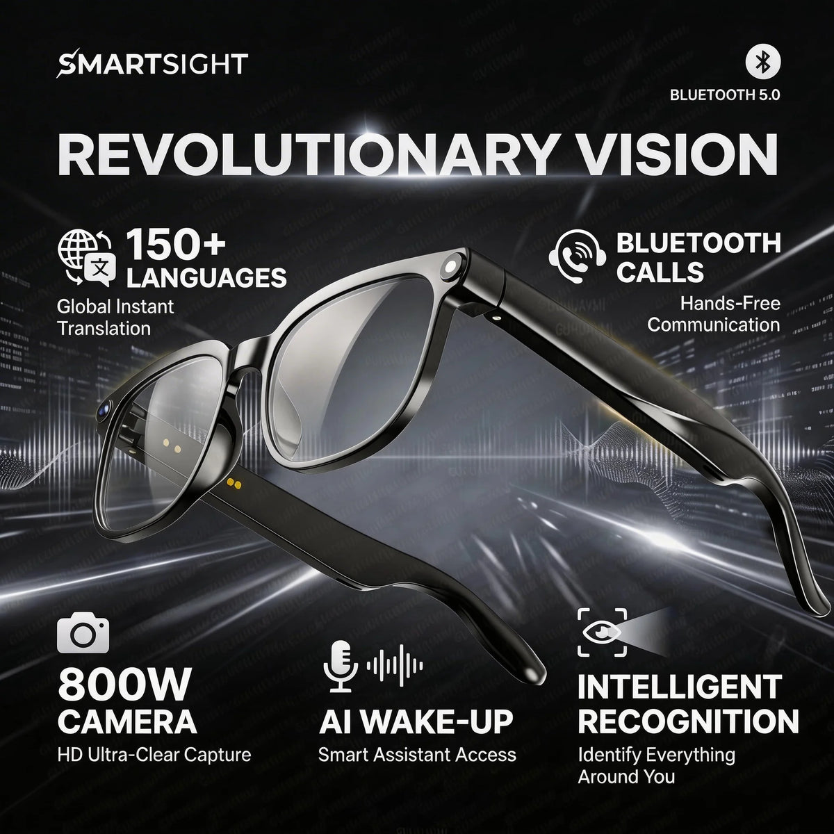 Lunettes connectées M02S caméra et audio – CLEVI Paris