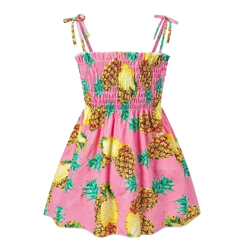 Robe fille d’été à motif floral – CLEVI Paris