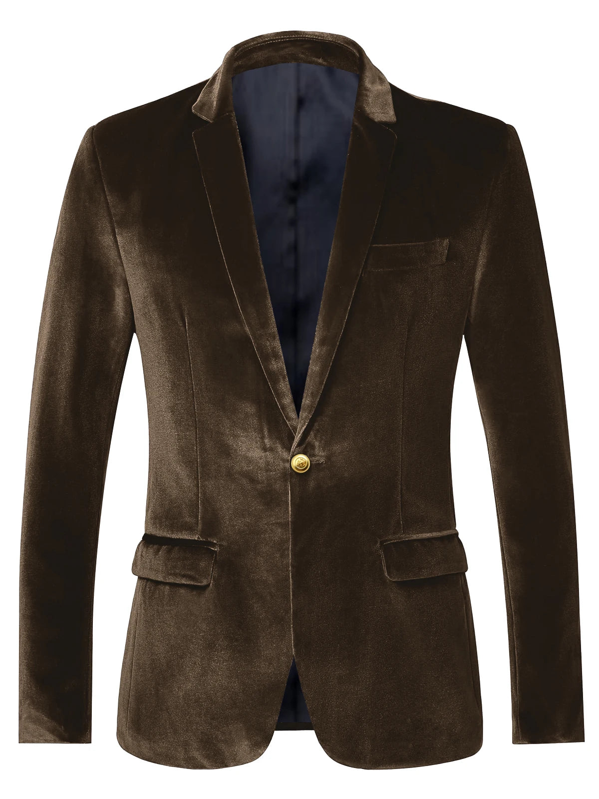 Blazer velours homme à bouton doré – CLEVI Paris