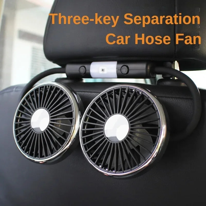 Ventilateur de voiture à double tête avec LED – CLEVI Paris