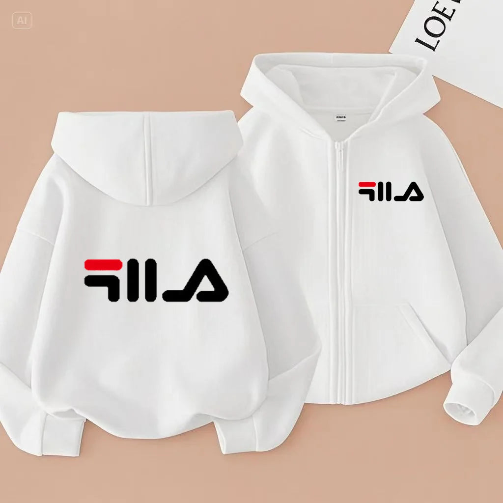 Sweat enfant zippé à capuche unisexe – CLEVI Paris