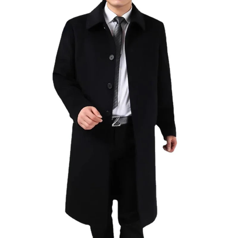 Manteau long homme en cachemire et laine – CLEVI Paris