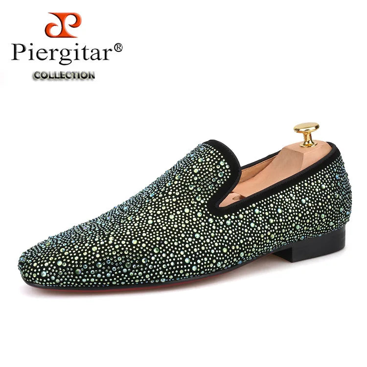Mocassins Suède Homme Strass Slip-On – CLEVI Paris