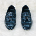 Mocassins homme bleus à franges – CLEVI Paris