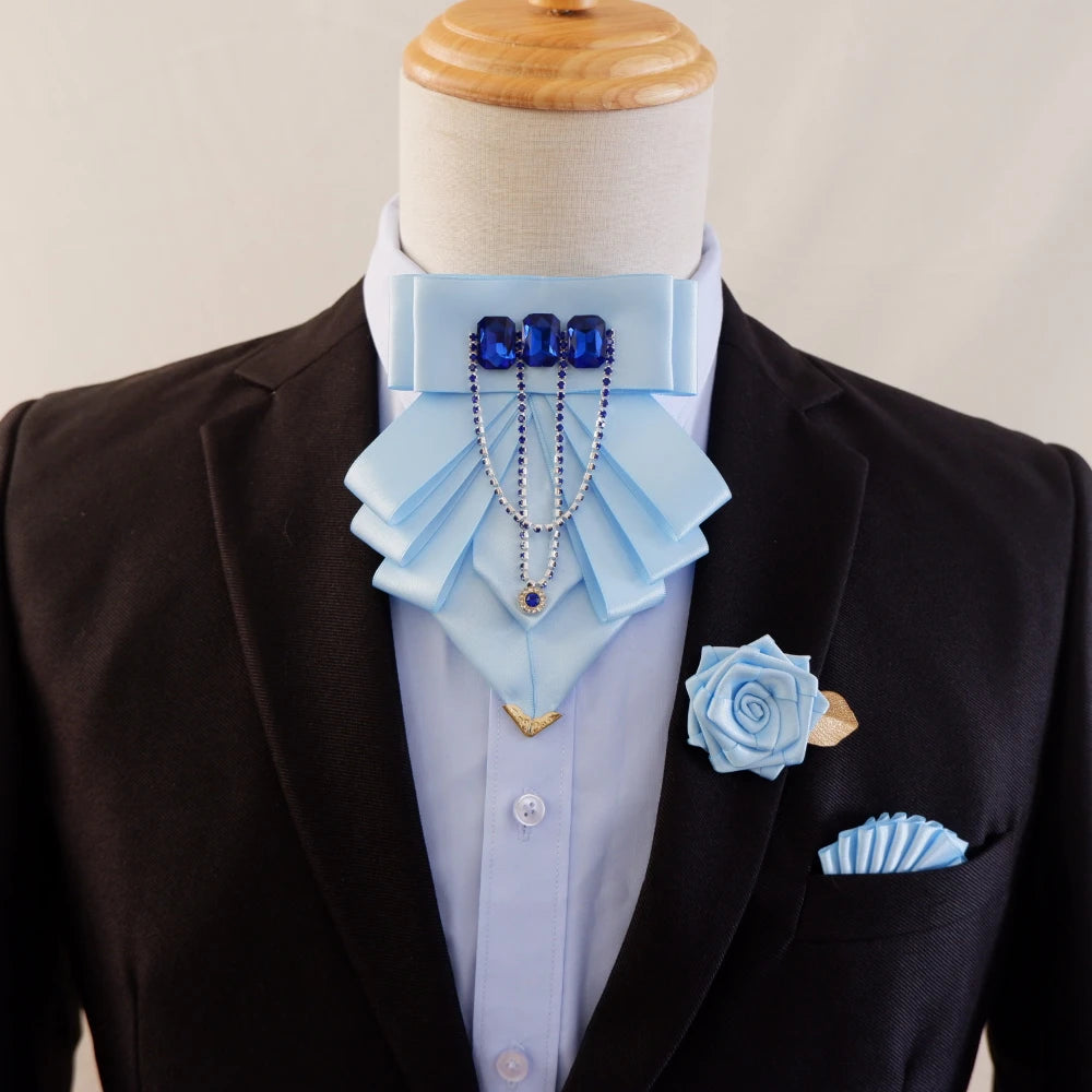 Ensemble nœud papillon 3 pièces, broche et fleurs – CLEVI Paris