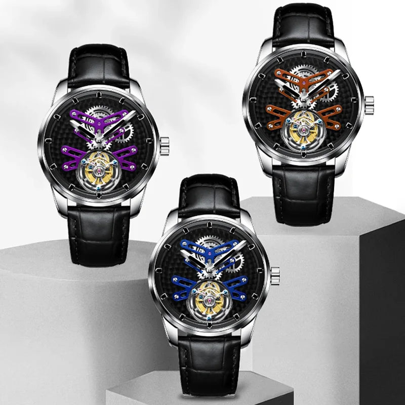 Montre Homme Tourbillon Squelette Military Aesop 7029 – CLEVI Paris