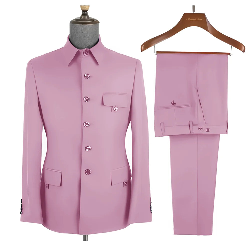 Costume homme 2 pièces, col montant – CLEVI Paris