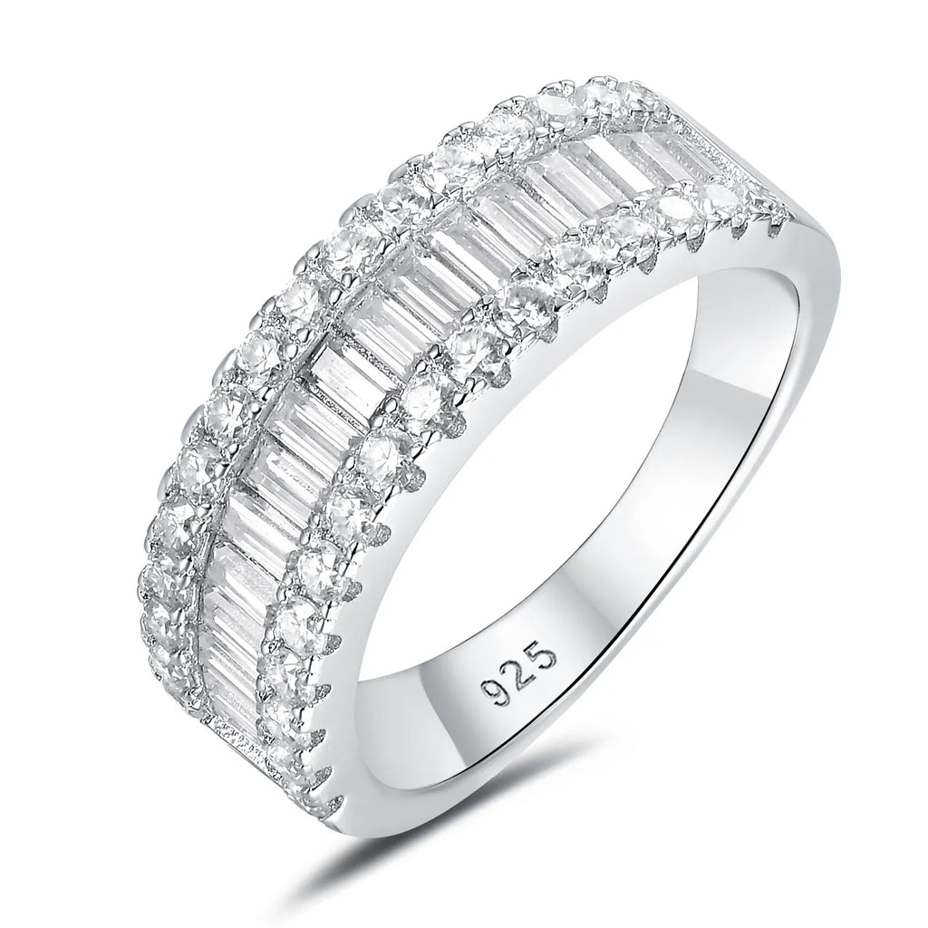 Alliance Femme Moissanite D VVS1 GRA Serti Griffe Argent 925 – CLEVI Paris