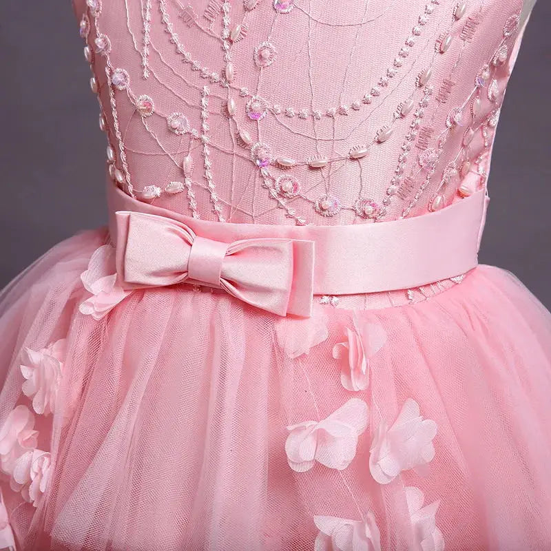 Robe cérémonie fille perlée – CLEVI Paris