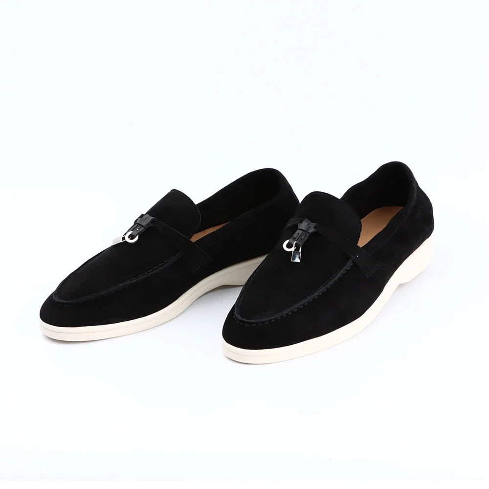 Chaussures plates femme à détails cousus – CLEVI Paris