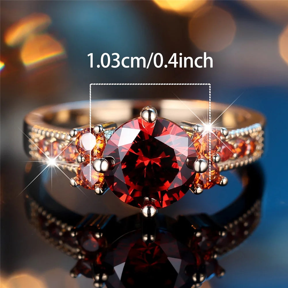 Bague Femme Zirconium Rouge – CLEVI Paris