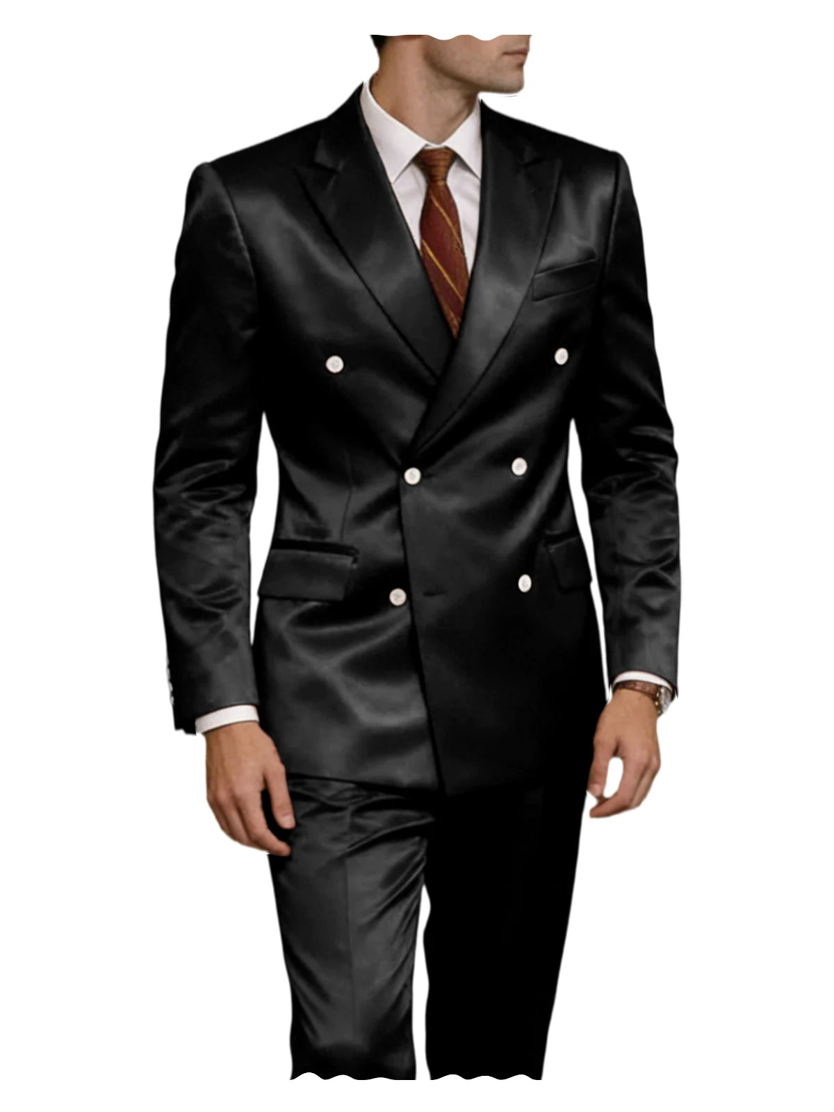 Smoking homme 2 pièces en satin – CLEVI Paris