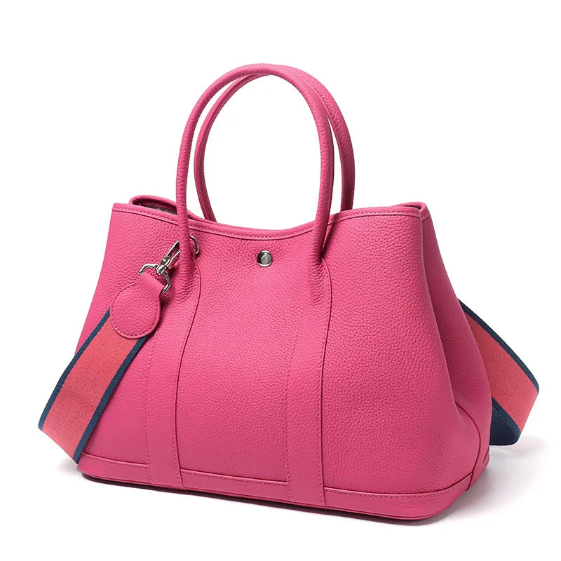 Sac Seau Cuir Vache Pleine Fleur Grande Capacité Femme – CLEVI Paris