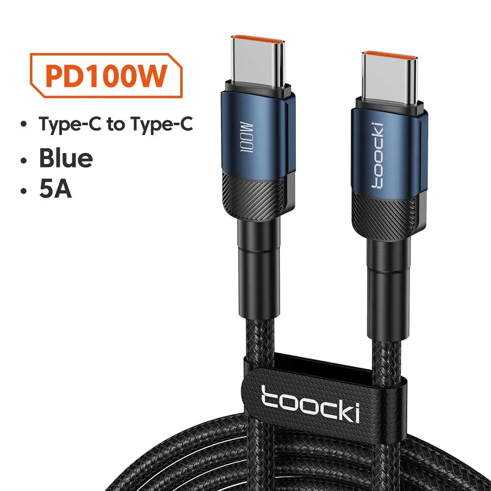 Câble Toocki Charge Rapide USB-C Lightning 60W 100W Tressé – CLEVI Paris