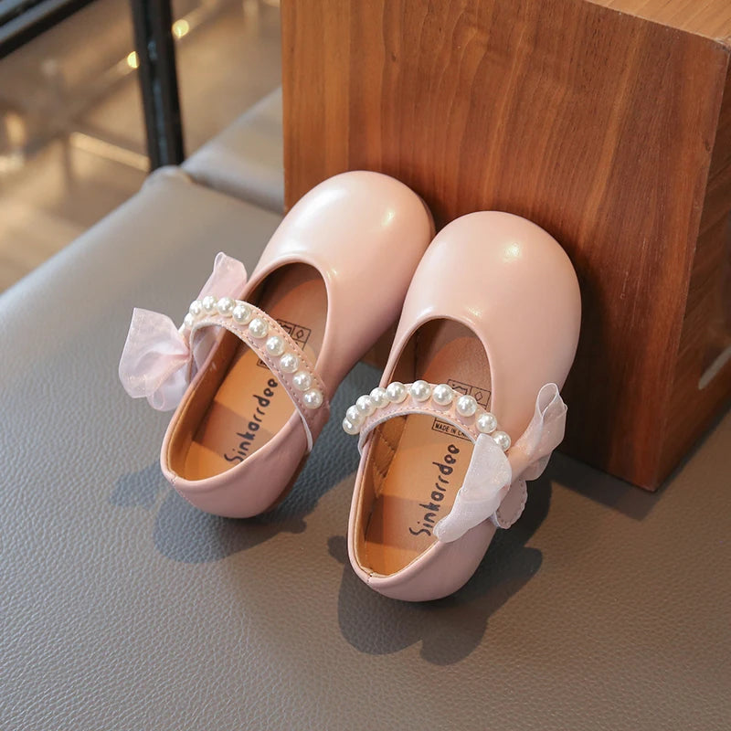 Chaussures fille à perles et nœud – CLEVI Paris