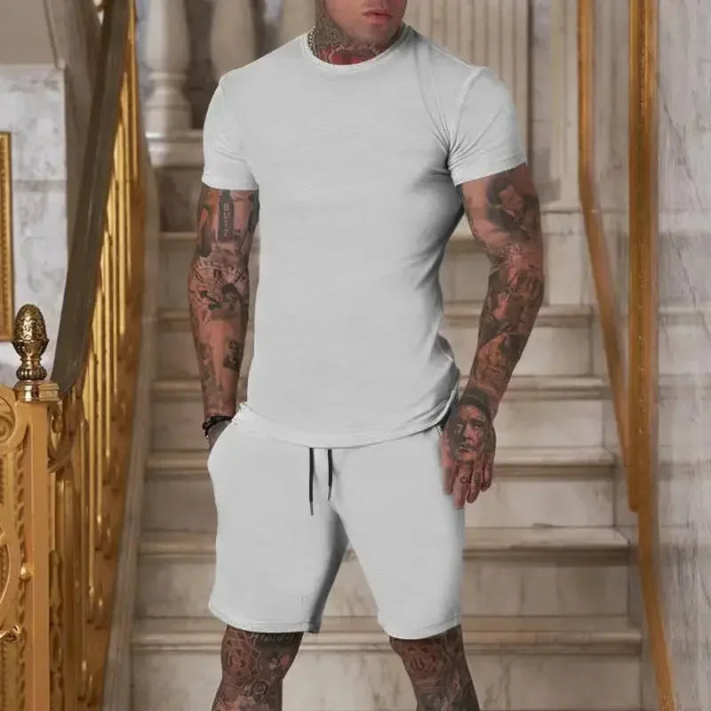 Ensemble homme t-shirt et short en polyester – CLEVI Paris