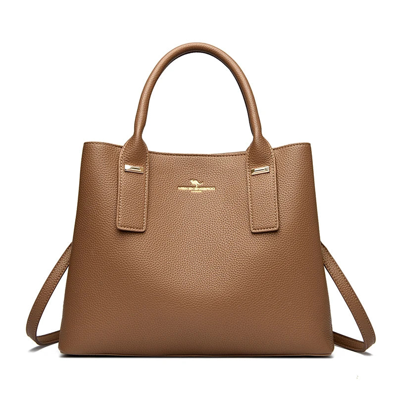 Sac Bandoulière Femme Cuir Microfibre 3 Couches Grande Capacité – CLEVI Paris