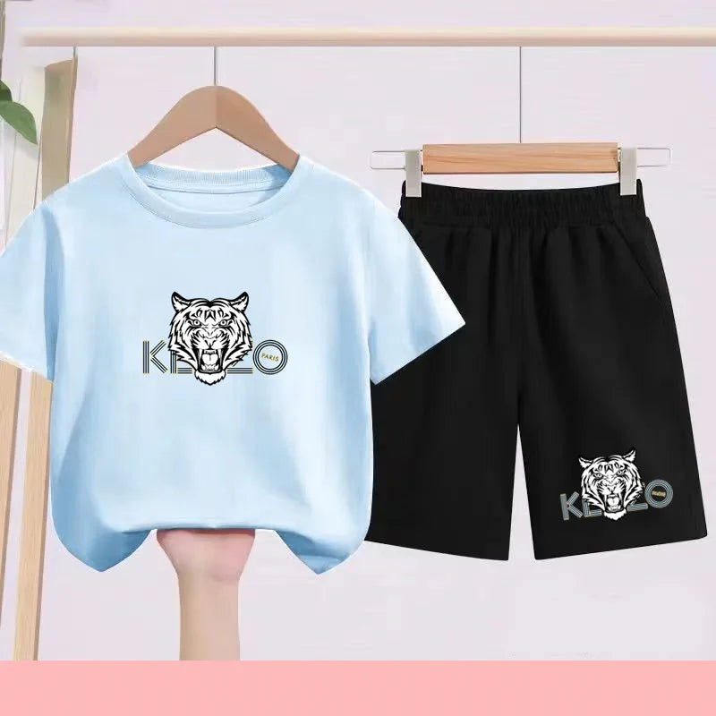 Ensemble enfant imprimé à col rond – CLEVI Paris