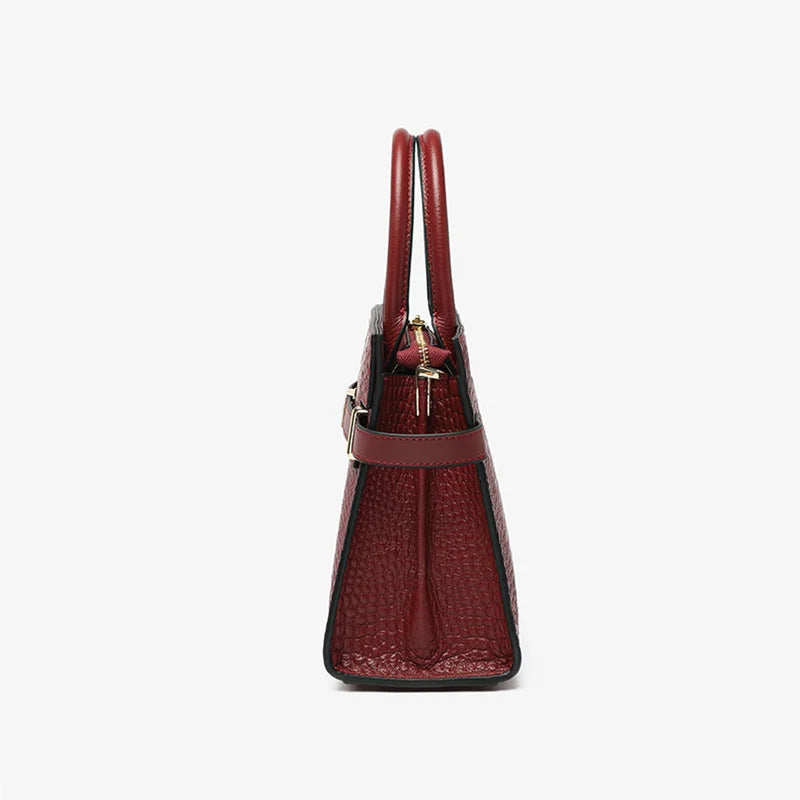 Sac à Main Femme Cuir Véritable Motif Crocodile Luxe Épaule & Bandoulière 3 Coloris – CLEVI Paris
