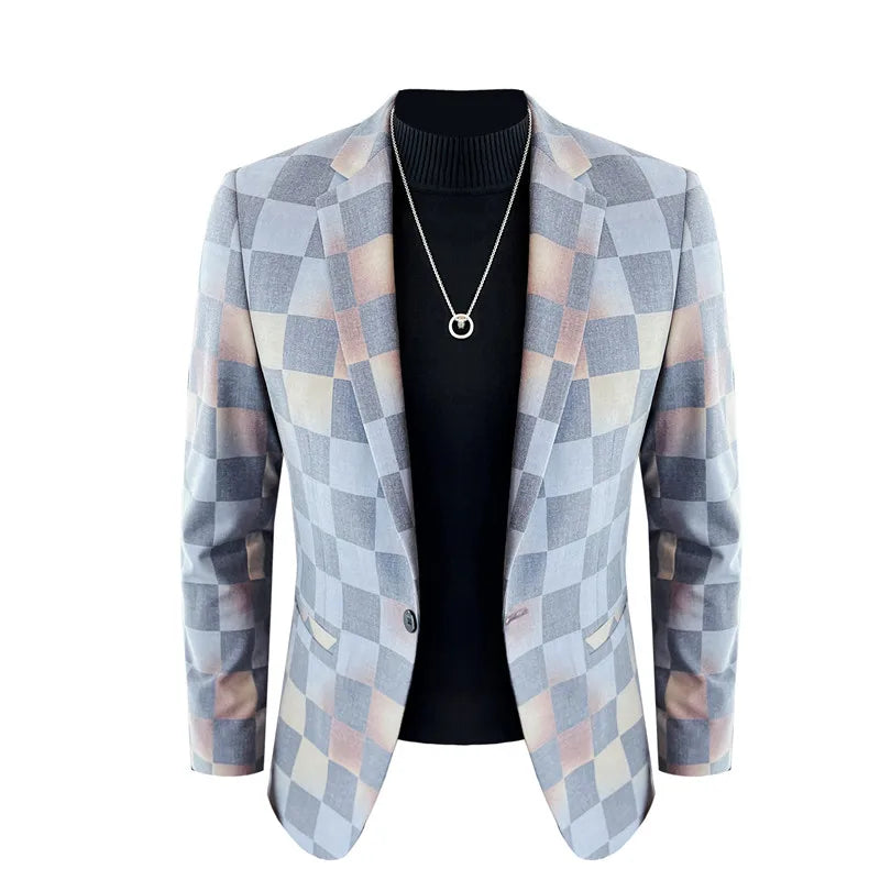 Blazer homme à carreaux – CLEVI Paris
