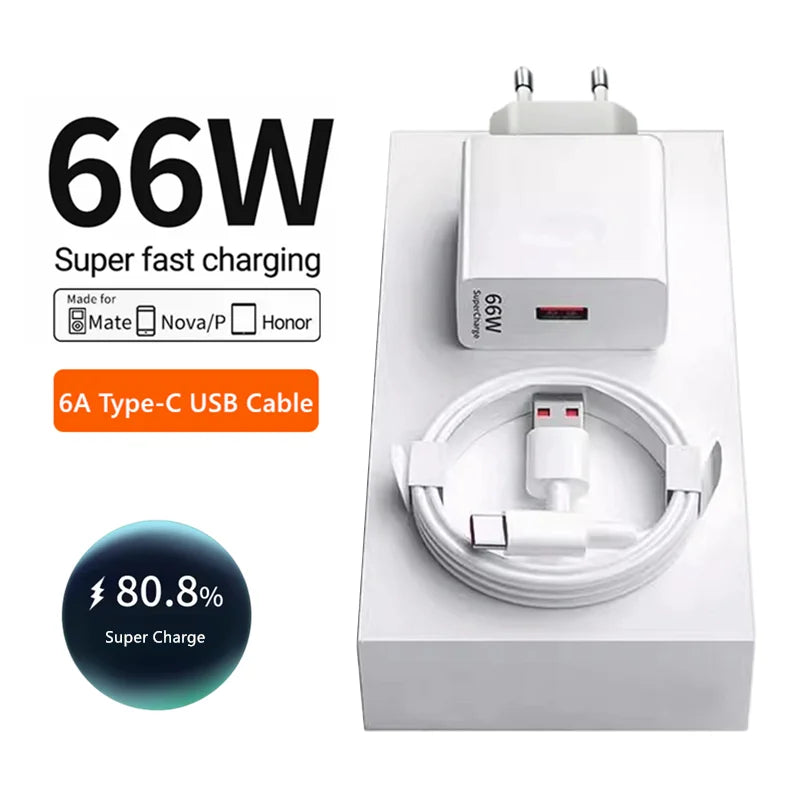 Chargeur Mural 66W 6A USB-C Huawei Honor + Câble 1m-2m – CLEVI Paris