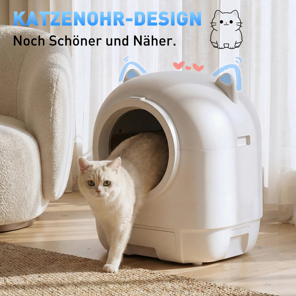 Litière autonettoyante connectée pour chat – CLEVI Paris