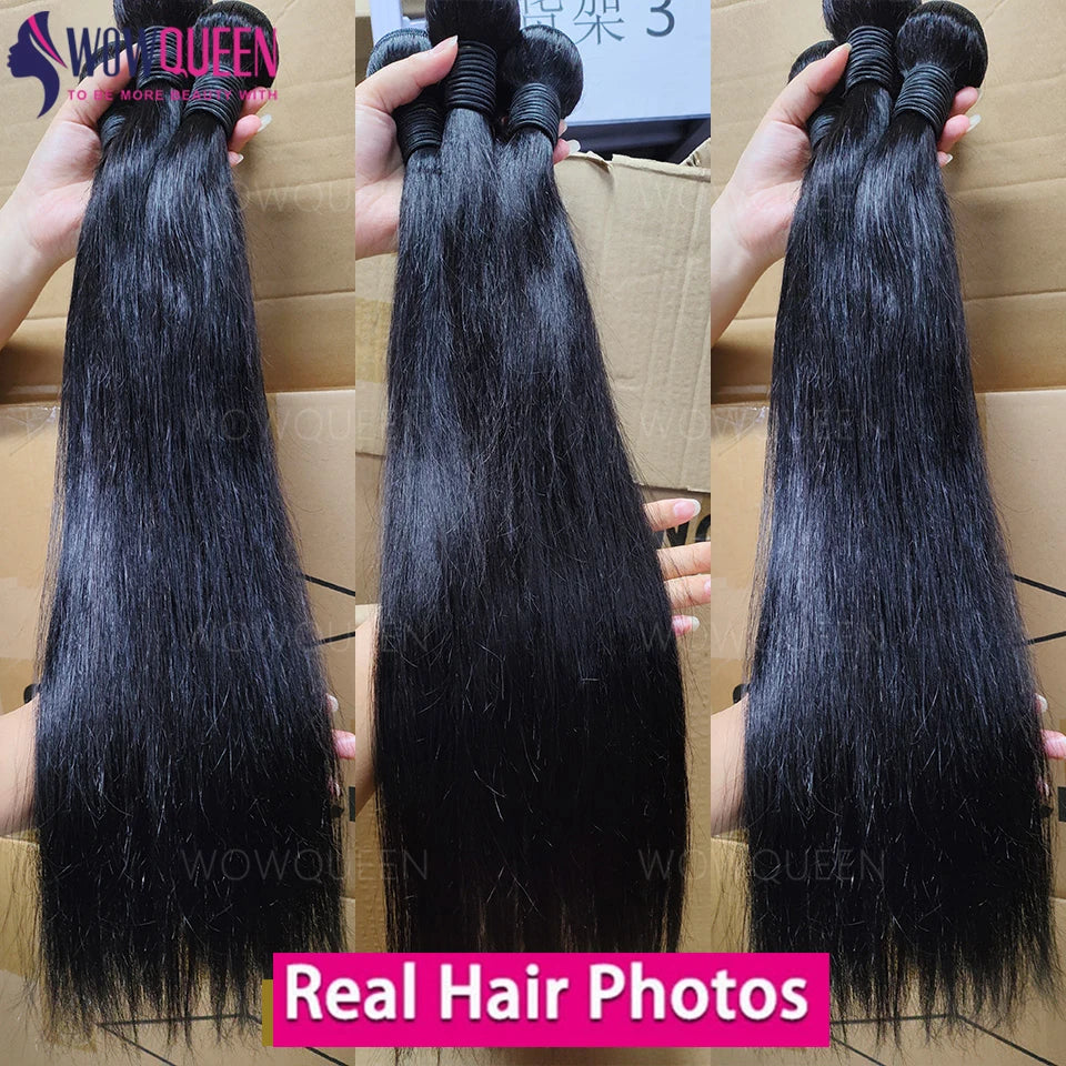 Bundles Cheveux Humains Lisses Remy Hair 12-32 Pouces – 1 à 4 Pièces – CLEVI Paris