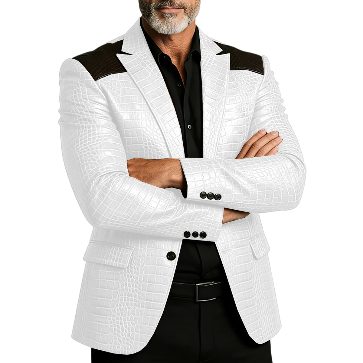 Blazer effet crocodile homme – CLEVI Paris