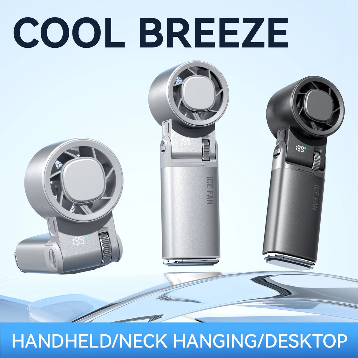 Ventilateur de cou rechargeable 6000 mAh – CLEVI Paris