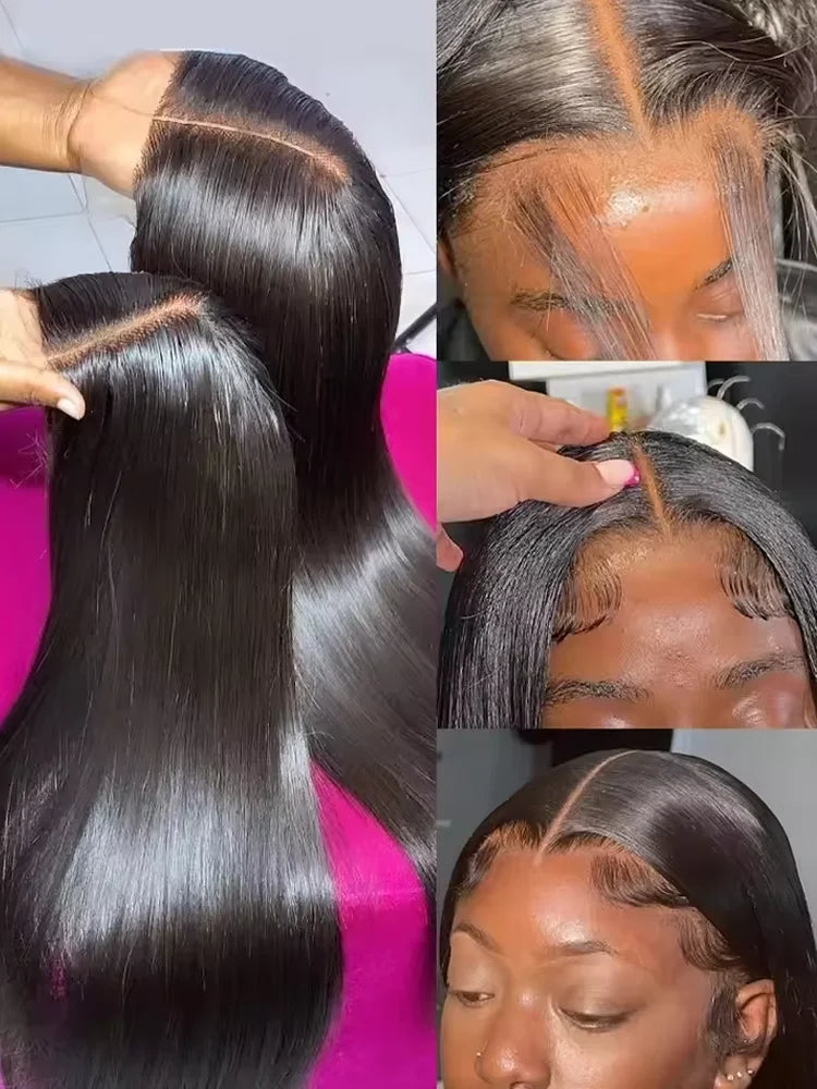 Perruque Lace Front HD Straight Cheveux Humains Brésiliens 250% Densité 13x4 13x6 5x5 14-42 Pouces – CLEVI Paris
