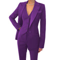 Costume 3 Pièces Femme Veste Gilet Pantalon 17 Coloris Bureau Cérémonie – CLEVI Paris