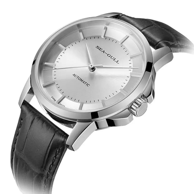 Montre Automatique Seagull Homme Saphir Cuir – CLEVI Paris
