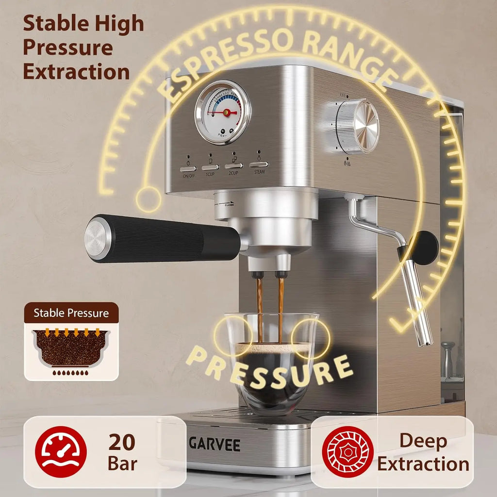 Machine à expresso HiMISS 1300 W avec vapeur – CLEVI Paris