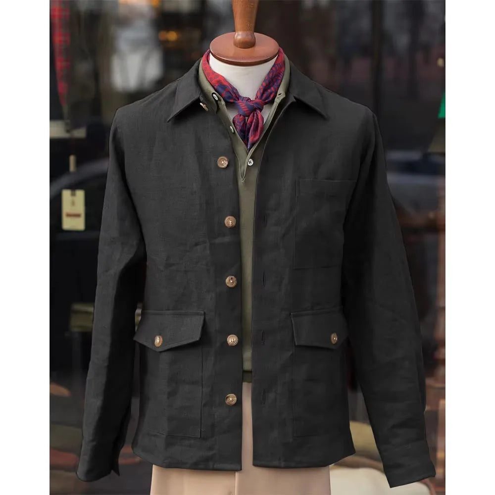 Veste Safari Homme Coton et Lin – CLEVI Paris