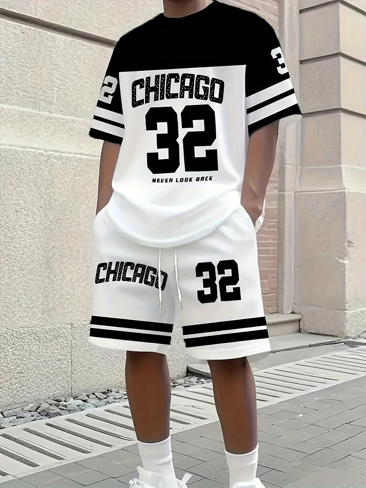 Ensemble homme t-shirt col rond et short à cordon – CLEVI Paris