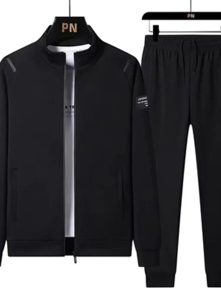Ensemble 2 Pièces Homme Veste Zippée Manches Longues + Pantalon Grande Taille KOLMAKOV – 4 Coloris, L à 7XL – CLEVI Paris