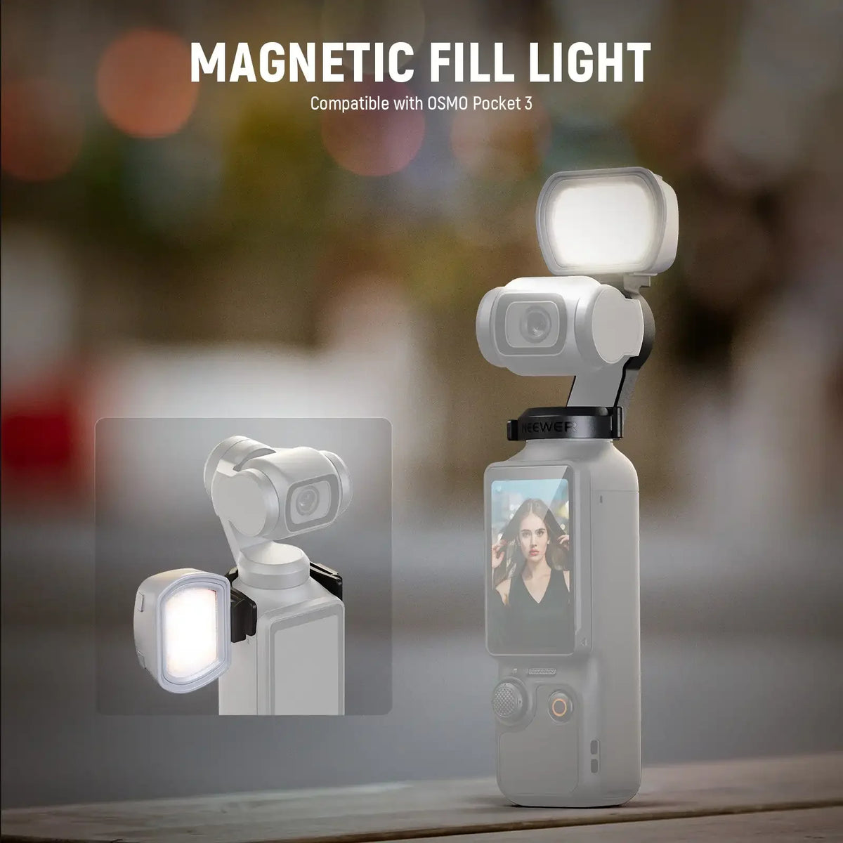 Lampe LED magnétique M21 pour Osmo Pocket 3 – CLEVI Paris