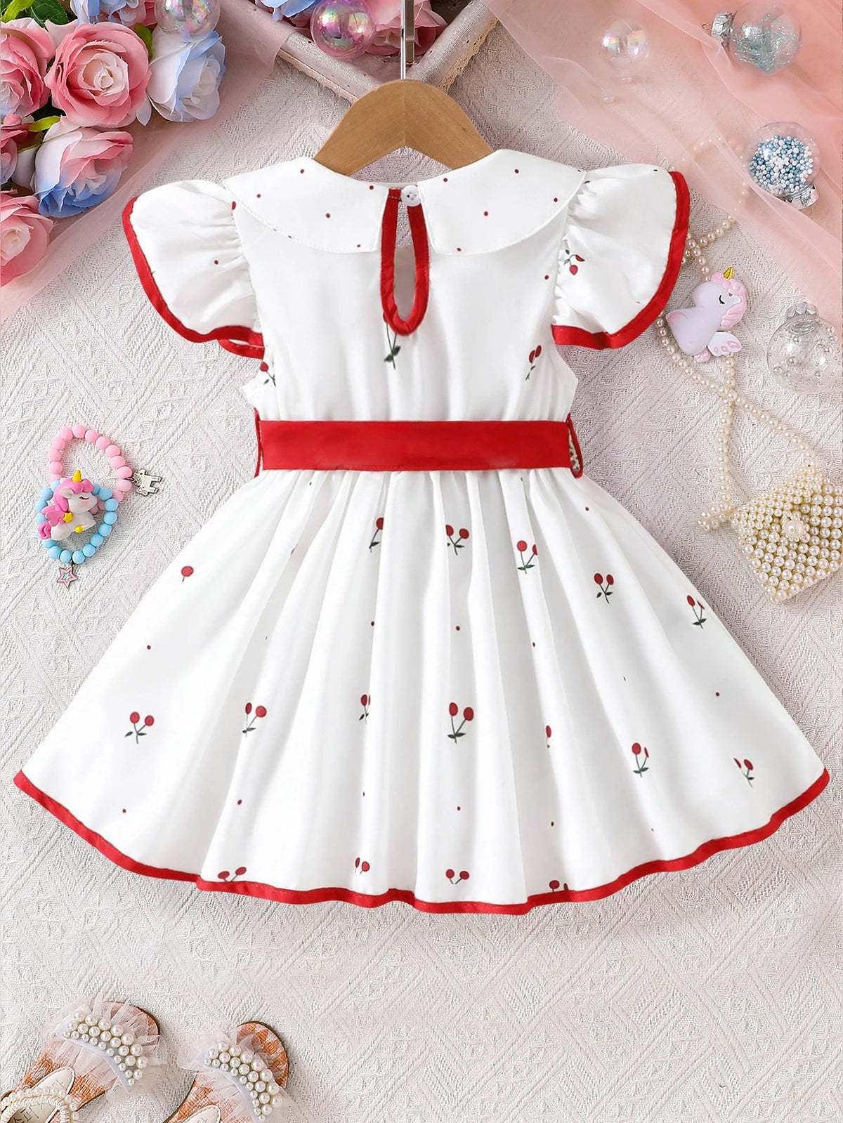 Robe bébé fille à manches bouffantes – CLEVI Paris